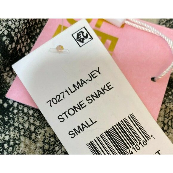 Leyden Snakeprint V-Neck Short Sleeve Blouse - Picture 5 of 9